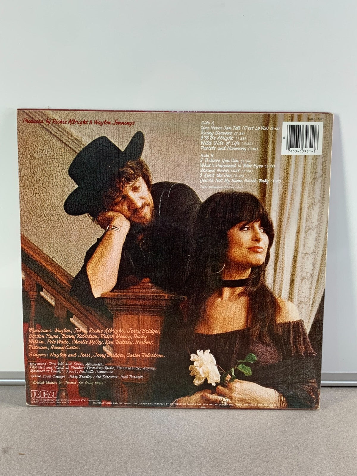 Waylon And Jessi - Leather And Lace (12" Vinyl) VG+/VG+