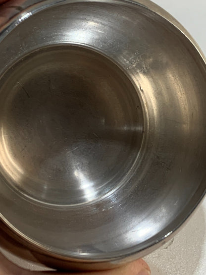 ANTIQUE J.E.CALDWELL STERLING SILVER REPOUSSE CANISTER, POWDER JAR, TOBACCO CAN