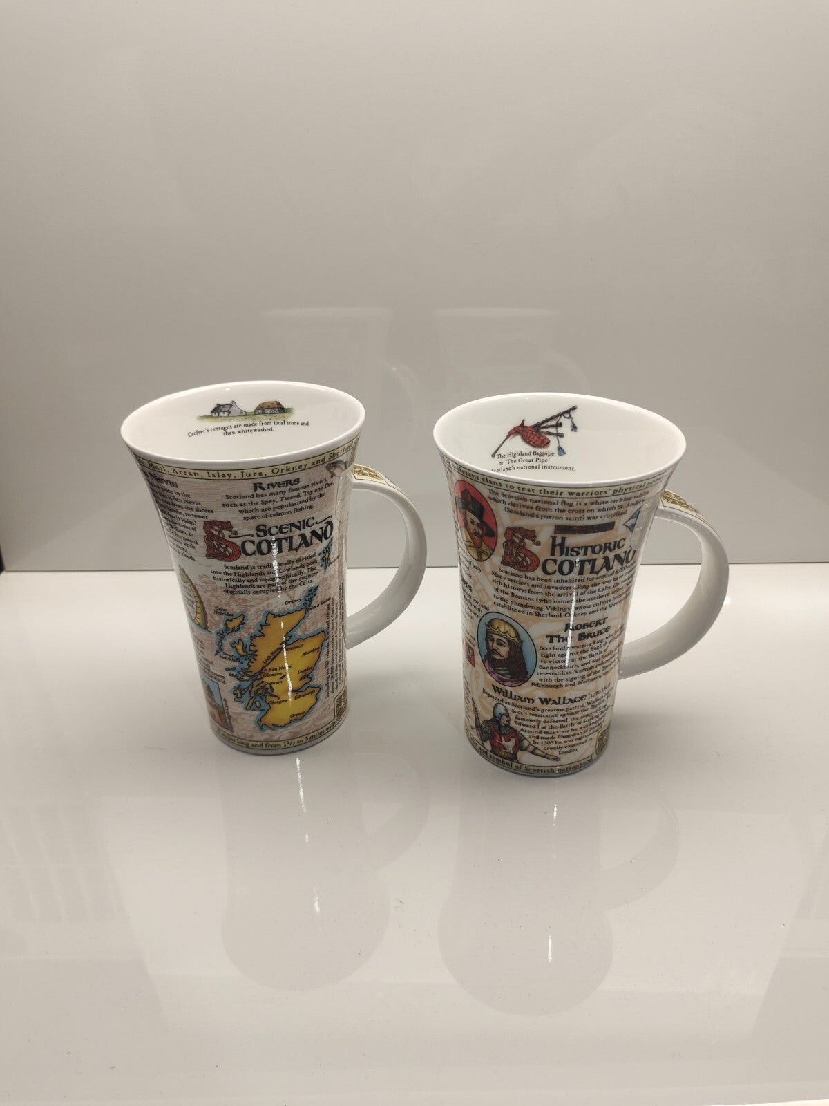 Vintage Dunoon Scenic Cotlano/Historic Cotlano Mug Set of 2
