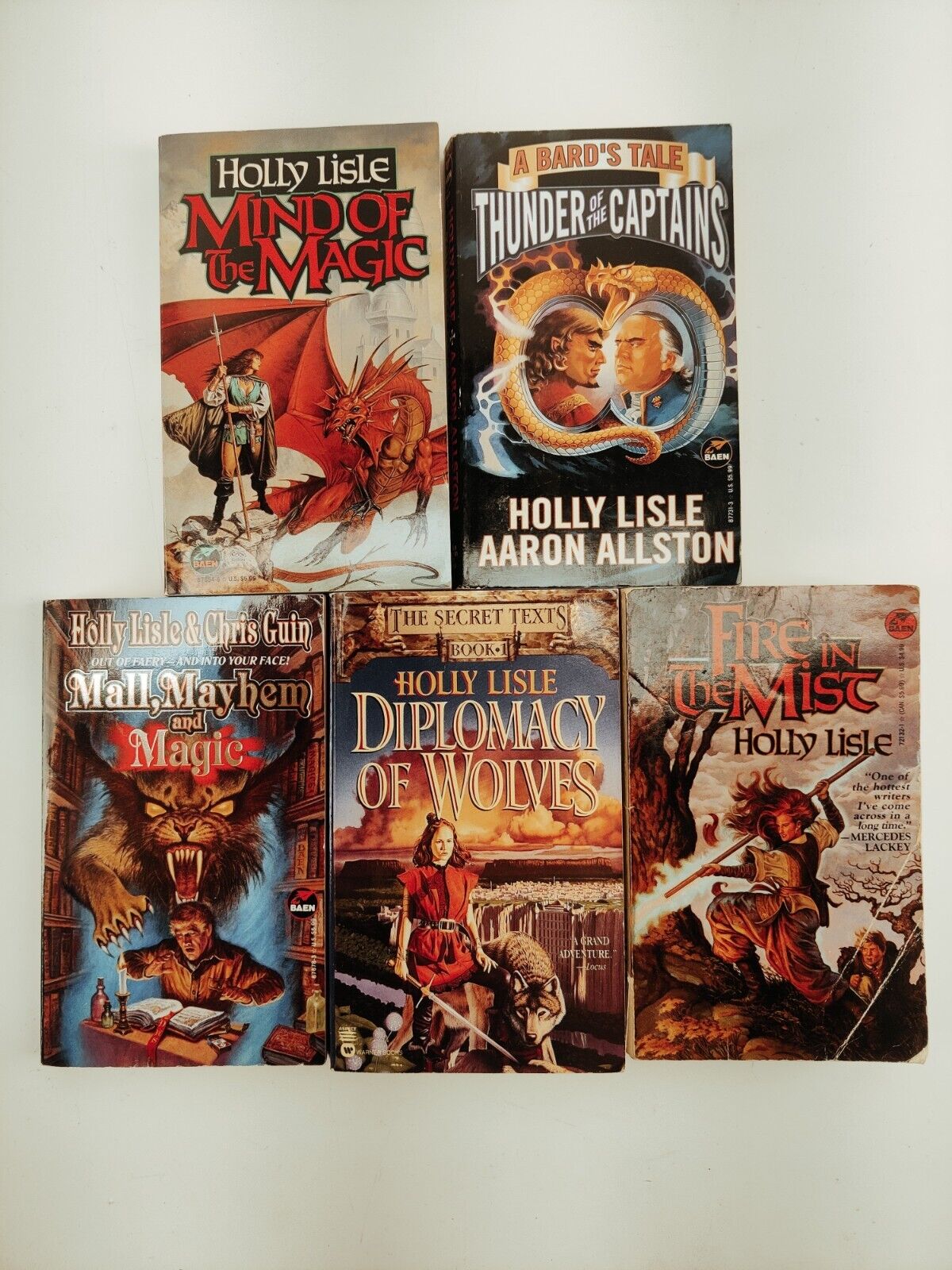 Holly Lisle Lot of 5 PB Fantasy Books Vintage 1990s