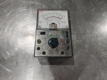 VINTAGE RCA WV-519A Multimeter Silver/Blue Analog Display with Adjustable Dial