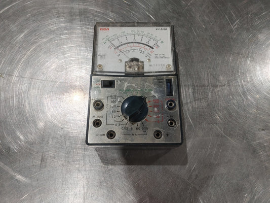 VINTAGE RCA WV-519A Multimeter Silver/Blue Analog Display with Adjustable Dial