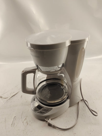 Black & Decker Coffeemaker White CM1050WD 12 Cup Programmable Clock Sneak-A-Cup