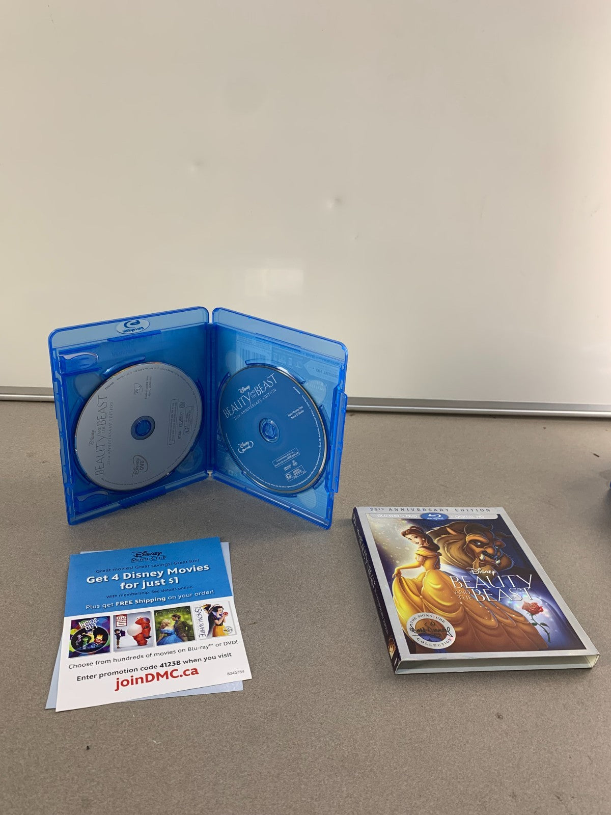 DISNEY BEAUTY AND THE BEAST 25TH ANNIVERSARY (BLU-RAY + DVD) W/ SLIPCOVER