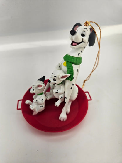 Grolier Christmas Magic Disney 101 Dalmations Ornament 26231 105 w/ Box