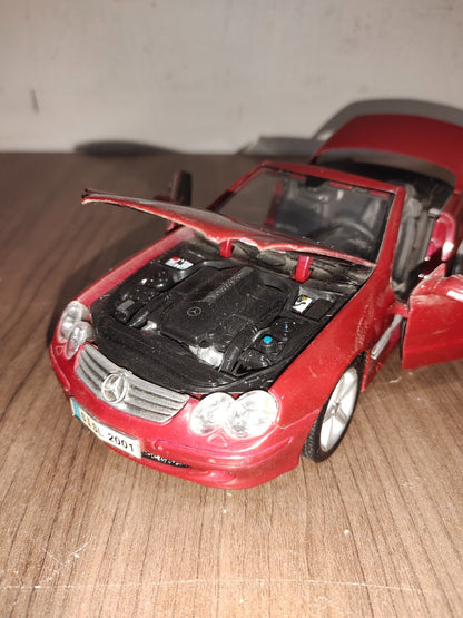 Maisto Mercedes-Benz SL-Class - Maroon - 1:18 Scale - Diecast Model Car