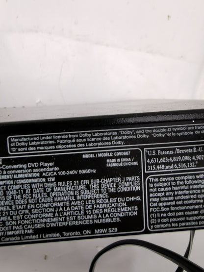 CITIZEN DVD Player Full HD 1080p UPCONVERTING HDMI Compact CDVD667