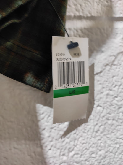 ARROW USA 1851 L POLO SHIRT  GREEN PLAID SMALL Polo