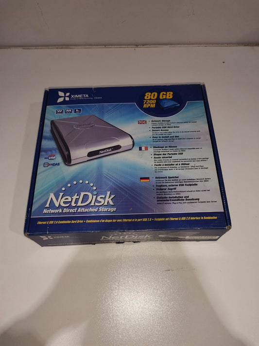Ximeta NetDisk NDU10-80 External Hard Drive 80 GB