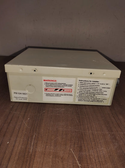 Atrix Power Supply, 18 Channels, 12V DC, 10A, Model: PB10A18D1