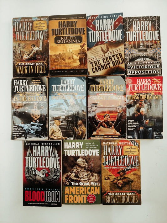 Harry Turtledove Lot of 11 PB Books World War Two Alternate History