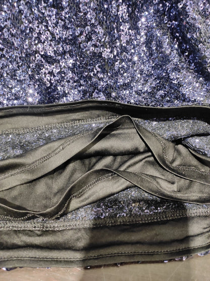 Express Sequin V-neck Mini Party Dress