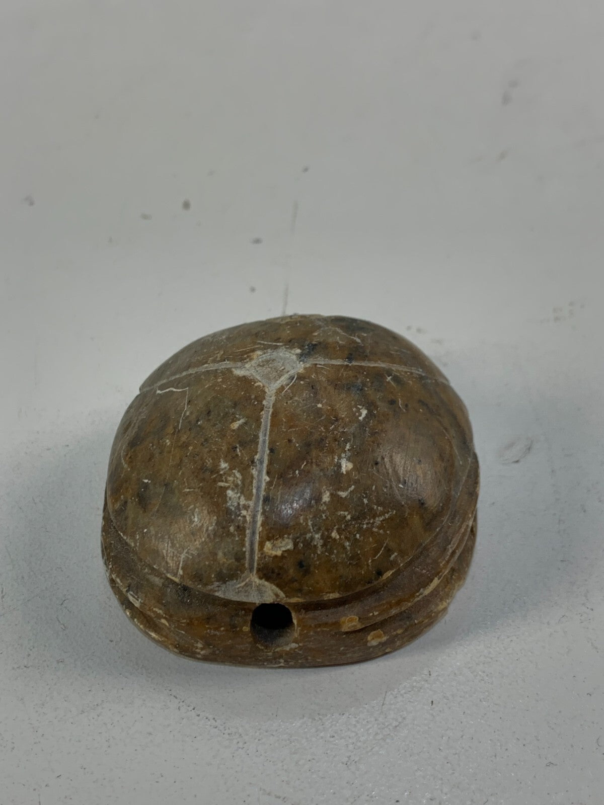 Antique Egyptian Carved Stone Scarab ~ Ancient Egypt Lucky Charm Beetle