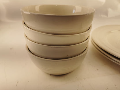Arthur wood plate and bowl set