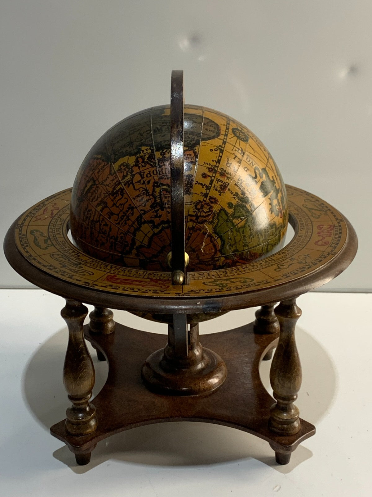 Vintage Old World Tabletop Zodiac 6.5" Diameter Globe