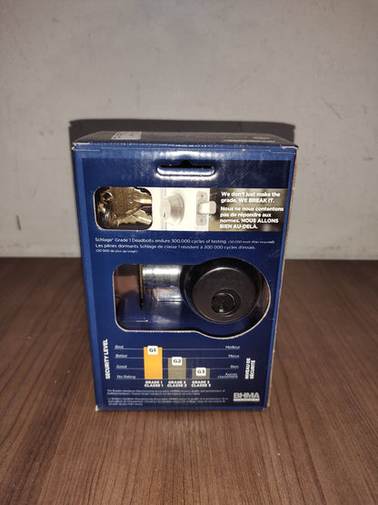 Schlage Aged Bronze Single Cylinder Deadbolt Lock B60N D 716