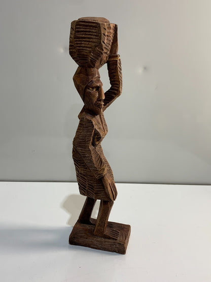 Wooden Carved Haitian Woman