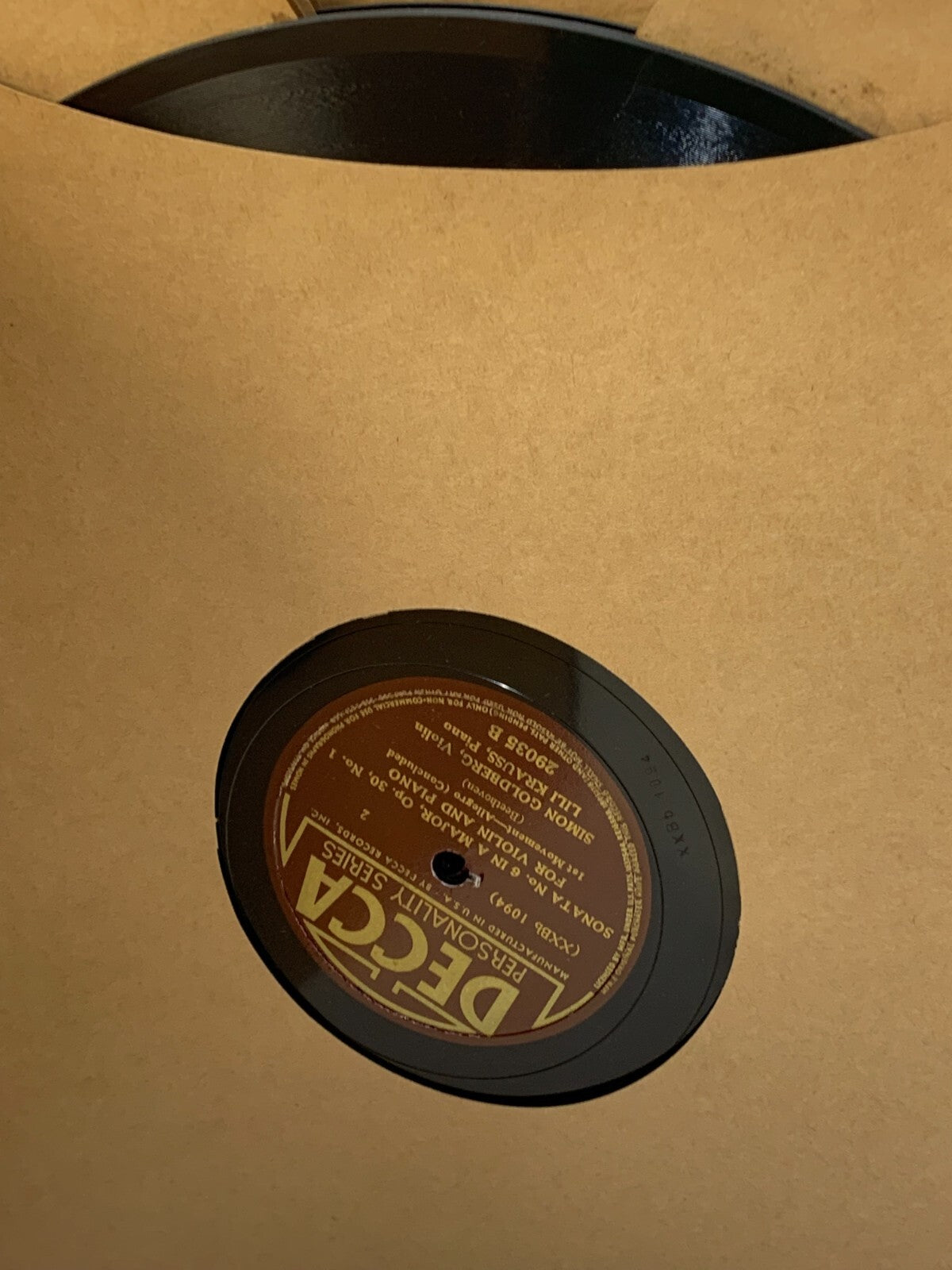 Beethoven violin sonatas vol. II set of vinyl