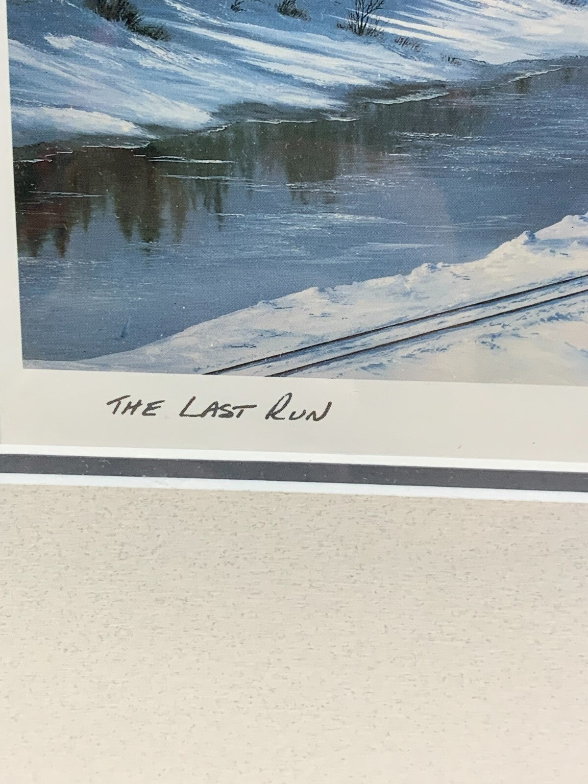 FRASER HINE "THE LAST RUN" art print Via Train Rocky Mountains