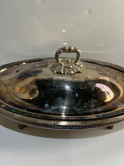 W. M. Rogers Silverplate Footed Chafing Dish w/ Lid