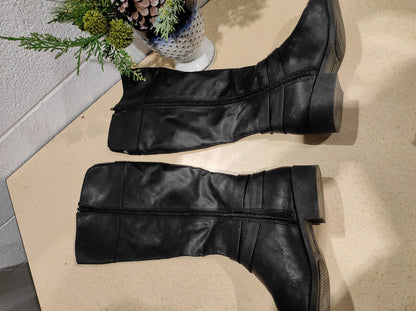 American Eagle Tall Boots Women’s Size 7 Black Knee High Zip Up