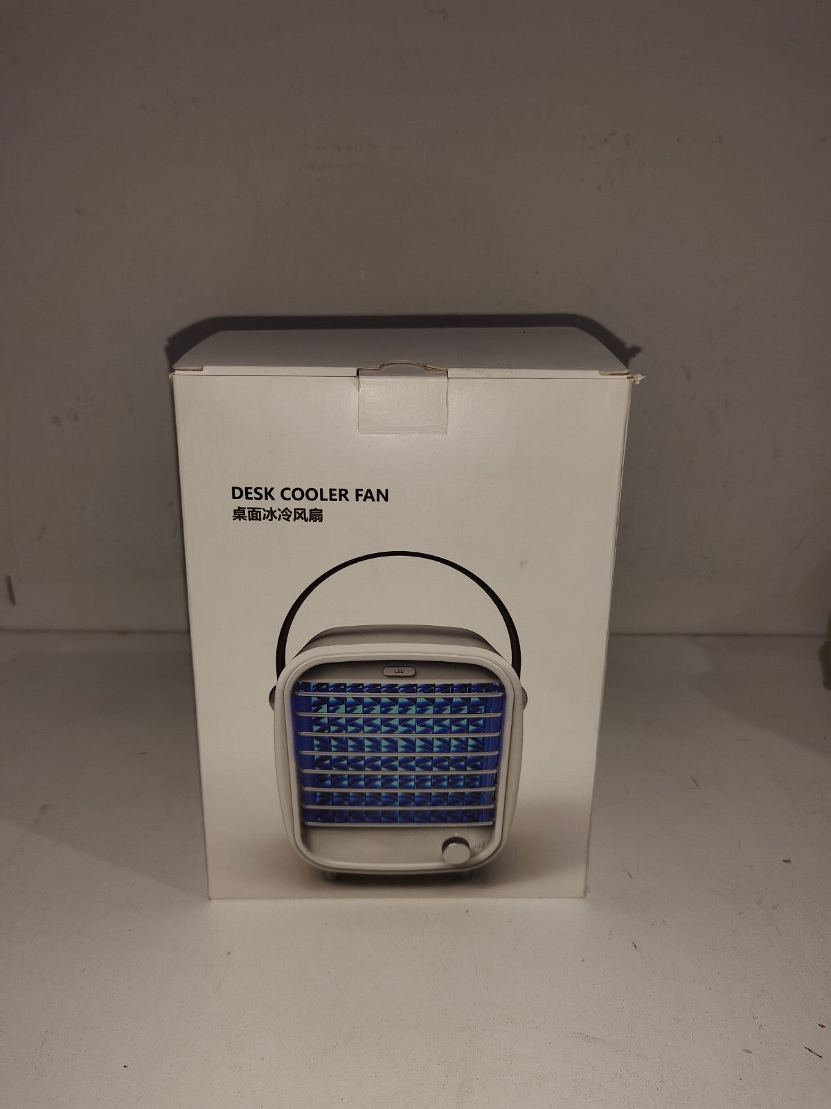 Desk Cooler Fan LED Blue model # HQM-FC01