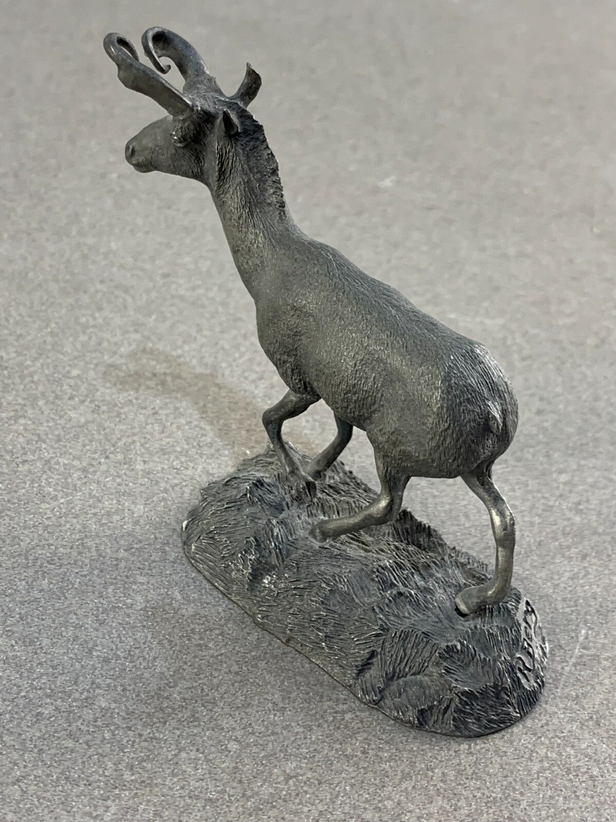 VTG 1976 Franklin Mint Pronghorn Antelope Wildlife North America Series Pewter