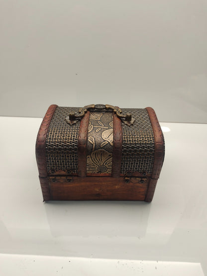 Vintage Small Wooden Antique Box Chest Brown box