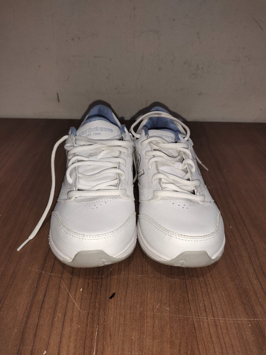 New Balance Womens 928 White Blue Walking Sneakers Shoes - Size US - 8
