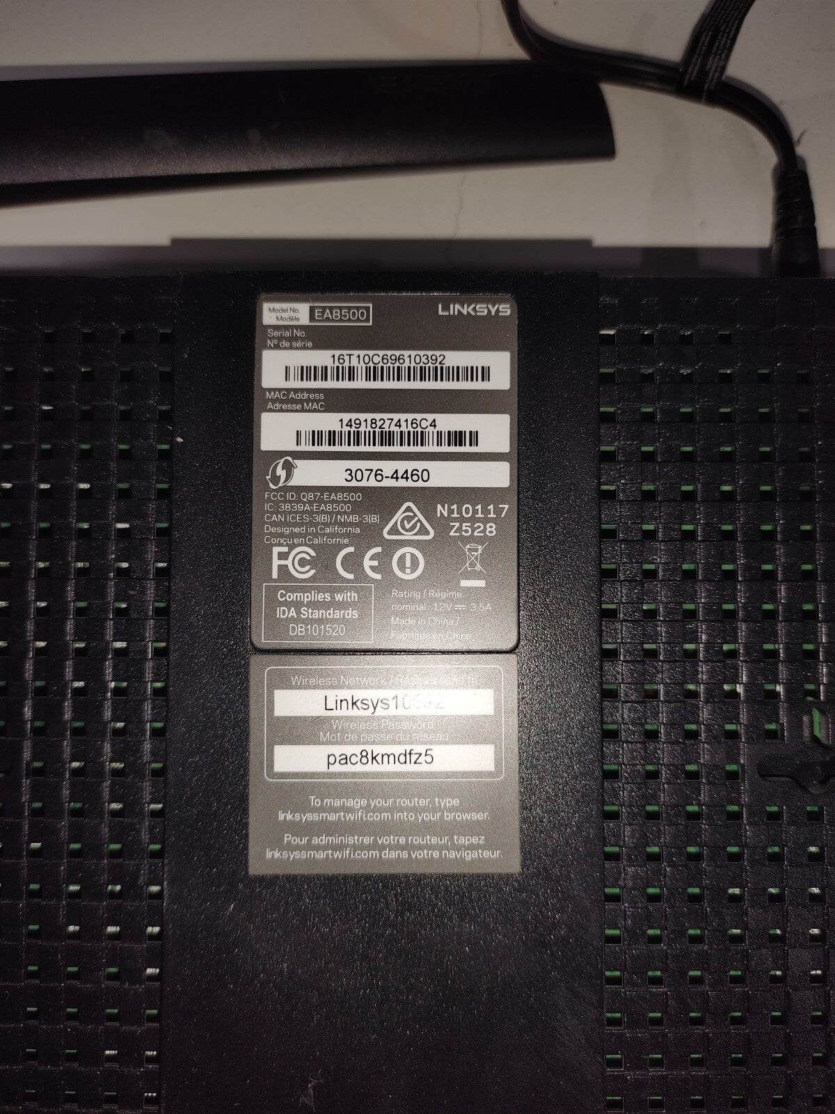 Linksys Max-Stream EA8500 4-Port Gigabit Wireless AC Router