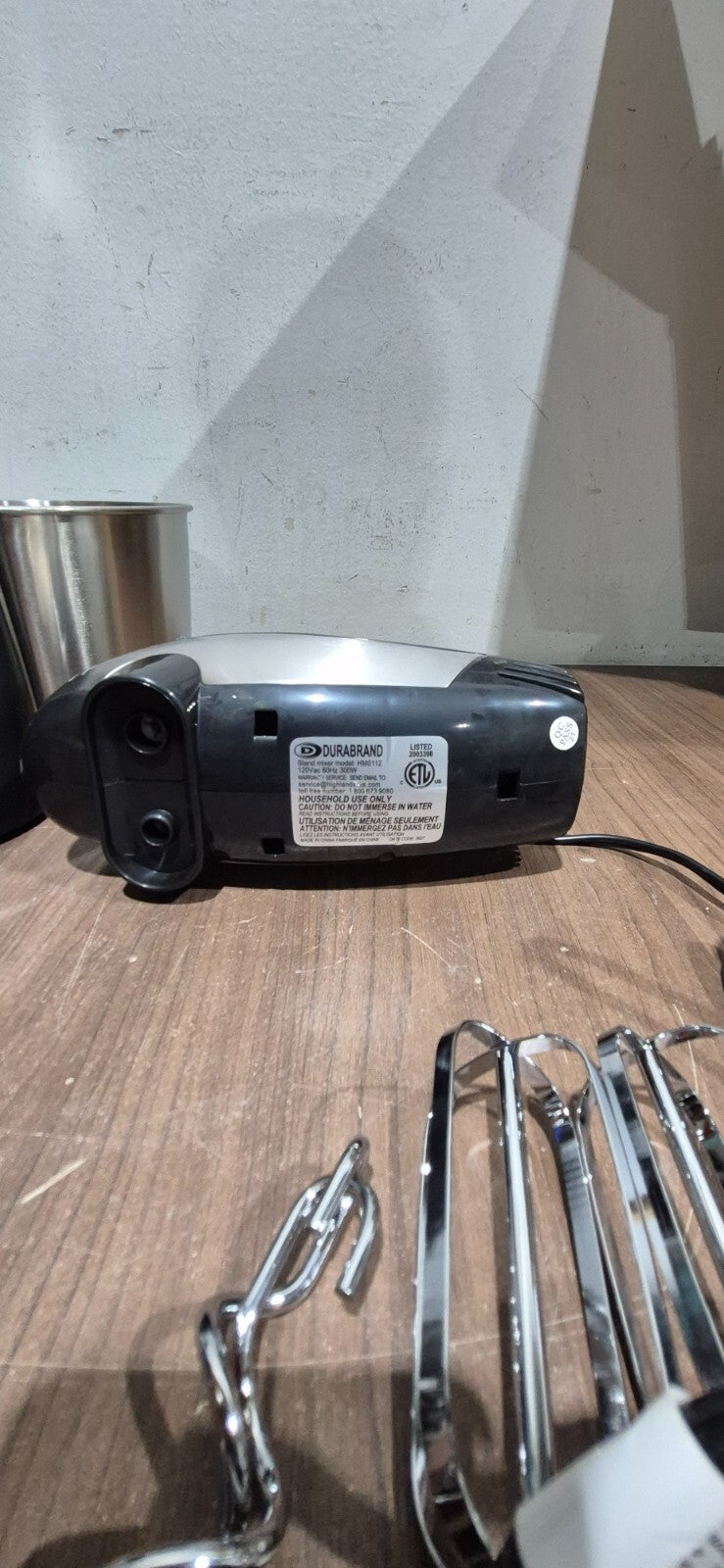 Durabrand Stand / Hand Mixer 300 Watts 4 Quart Bowl - HMO 0112