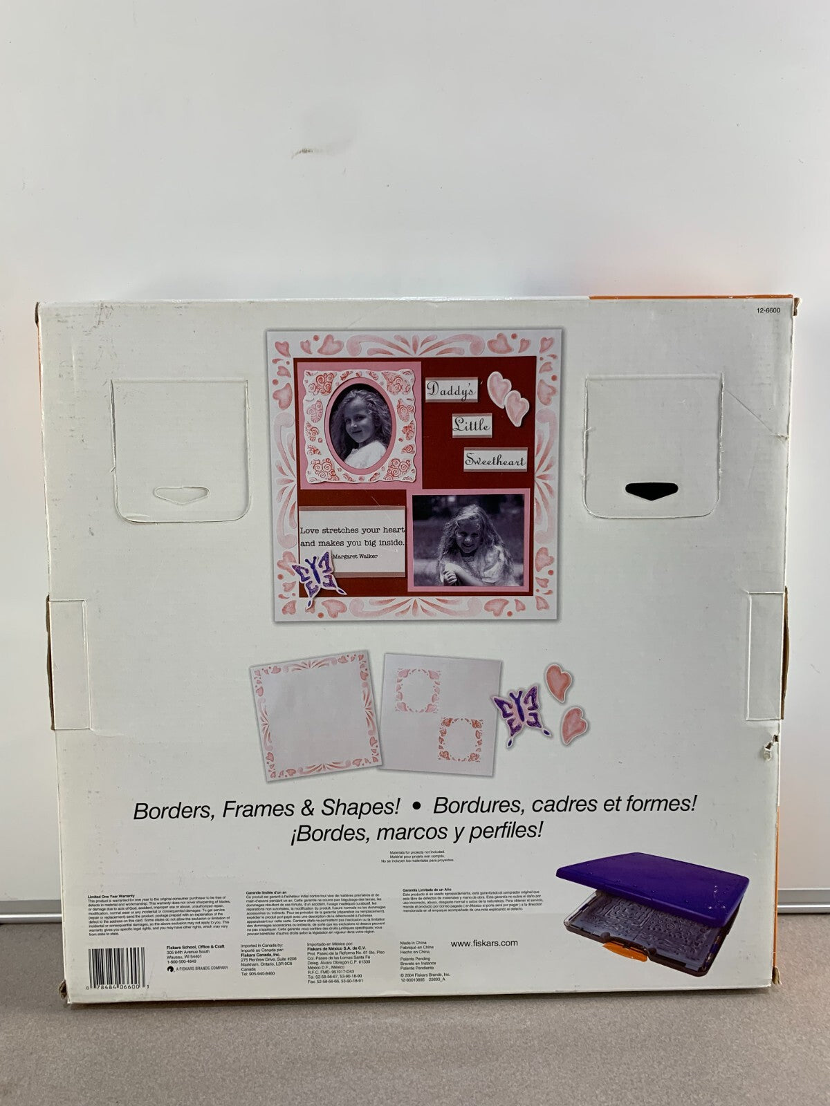 Fiskars 12x12 ScrapBoss Embossing System. Tray, Stencil Set, Styli, Booklet