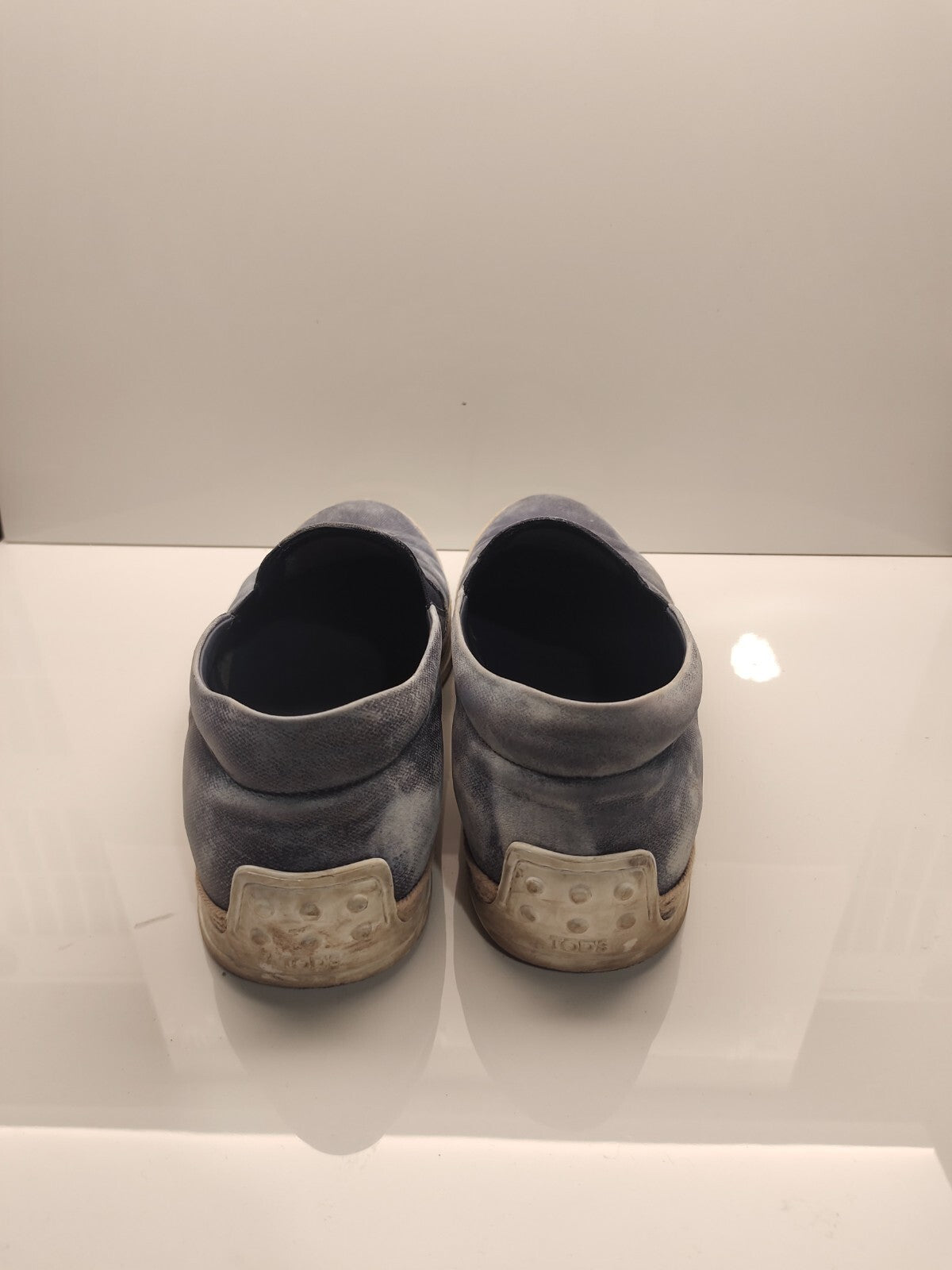 Tods Mens Blue Leather Suede Espadrille Slip-On Sneaker Size - US10
