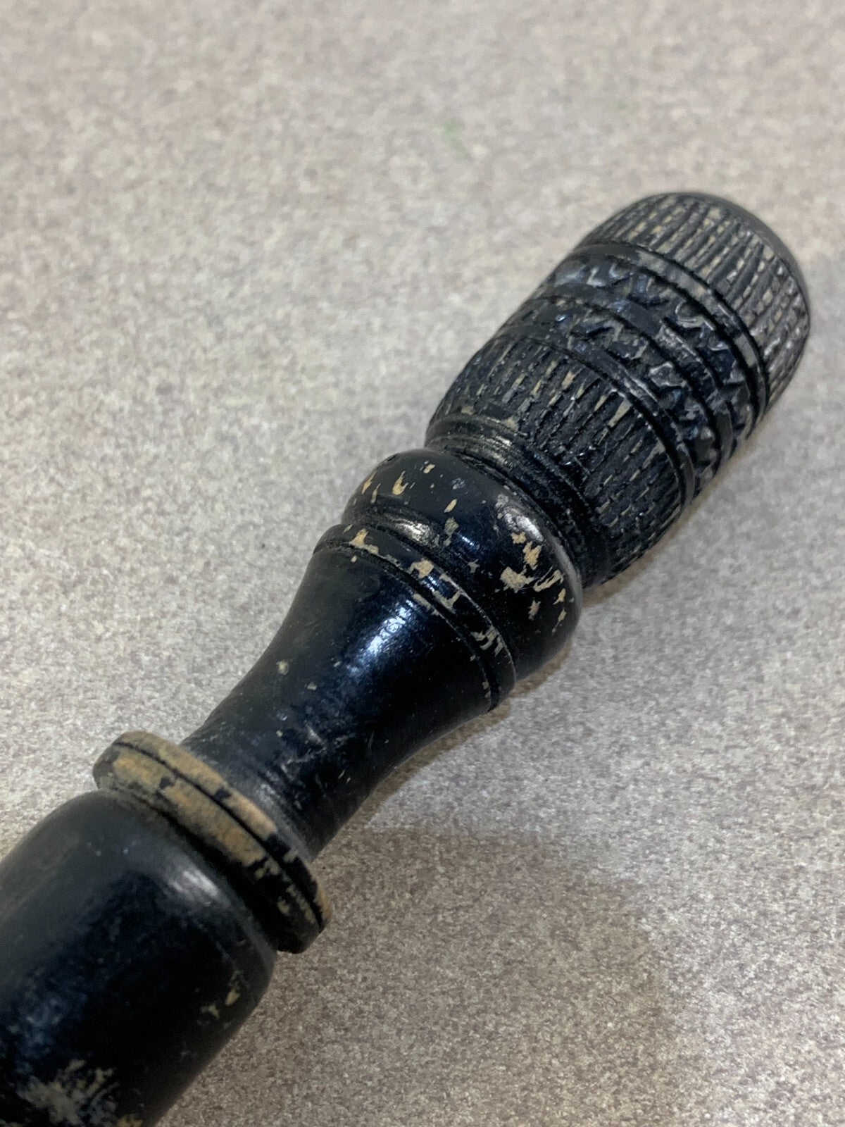 Vintage bamboo pipe Engraved.