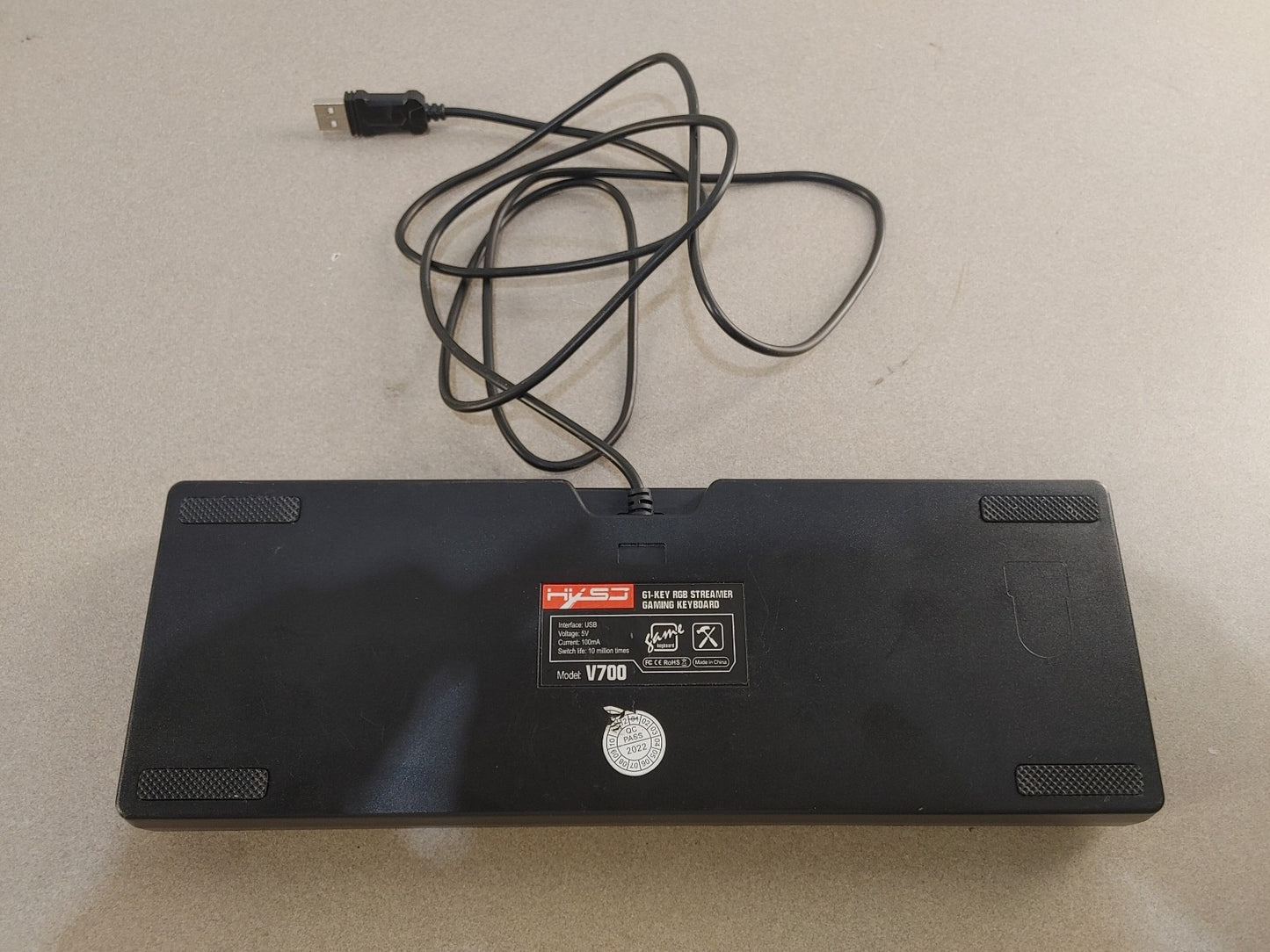 EXCELLENT CONDITION 60% Mechanical-Feel USB RGB Gaming Streaming Keyboard Black