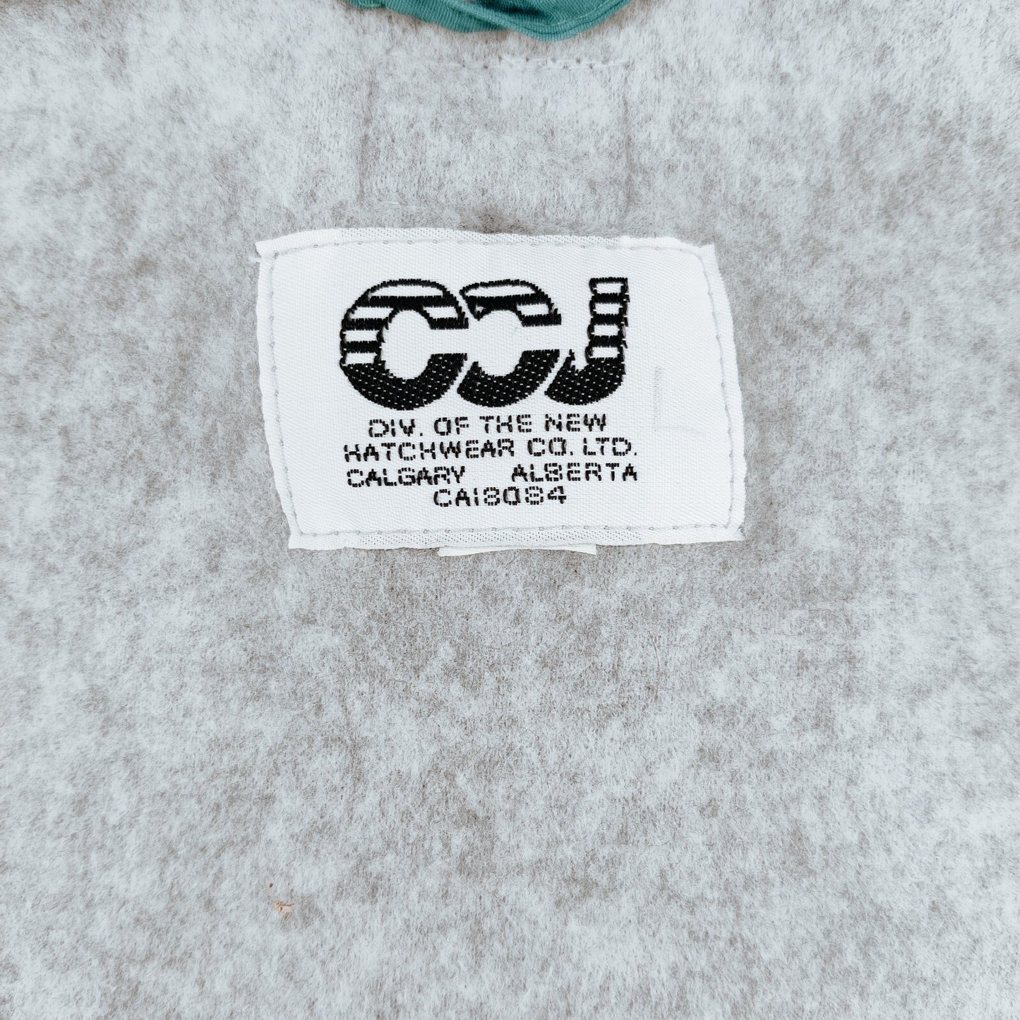 Vintage CCJ Bomber Style Grey and Teal Fleece Men's XL