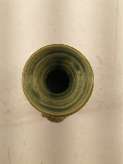 Green vase with a turtle