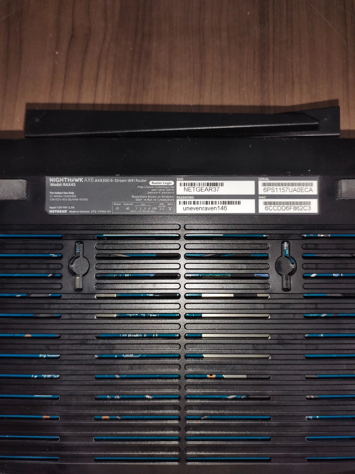 NETGEAR Nighthawk AX6 RAX45 Dual-Band Wi-Fi 6 Router