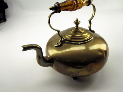 Vintage Brass JCB Four-Footed Teapot