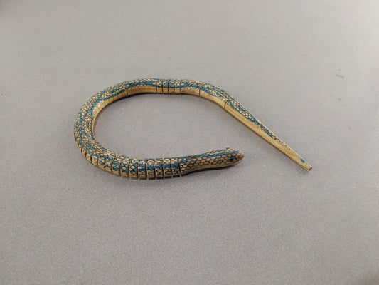 GOOD CONDITION VINTAGE Wooden Snake handmade carved flexible wiggleslither snake