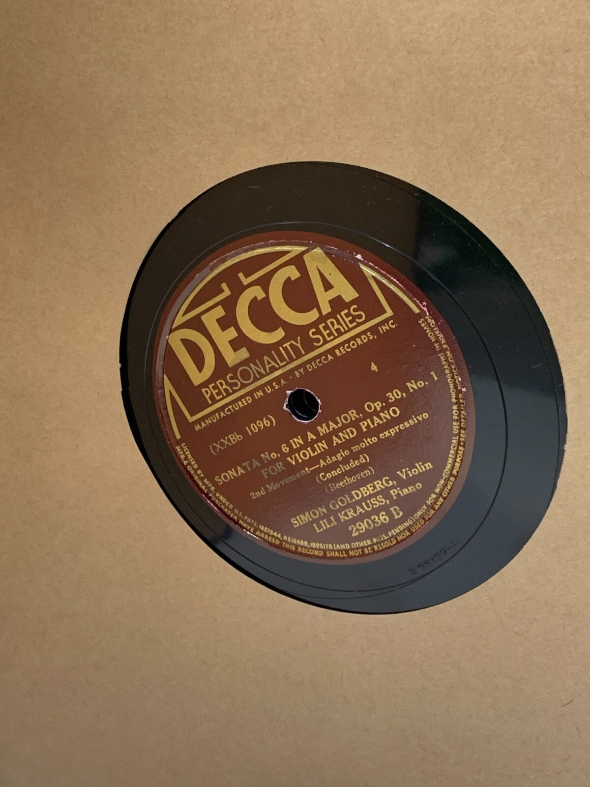 Beethoven violin sonatas vol. II set of vinyl