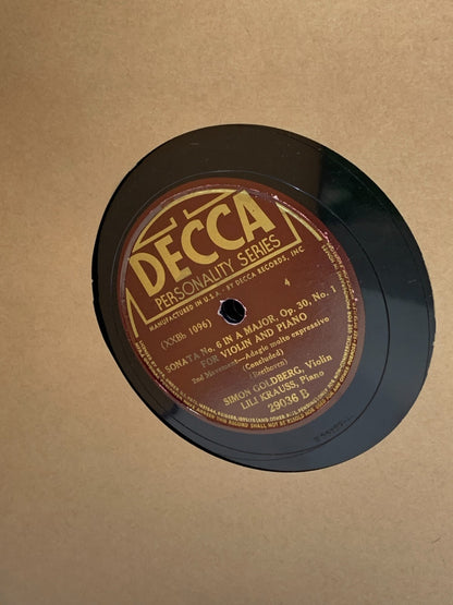 Beethoven violin sonatas vol. II set of vinyl