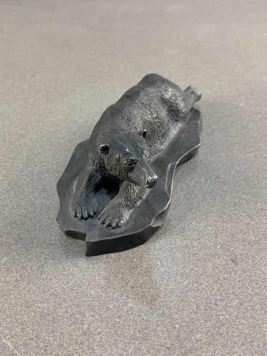 Fine Pewter The Polar Bear by Franklin Mint Signed by Artist R. Berg