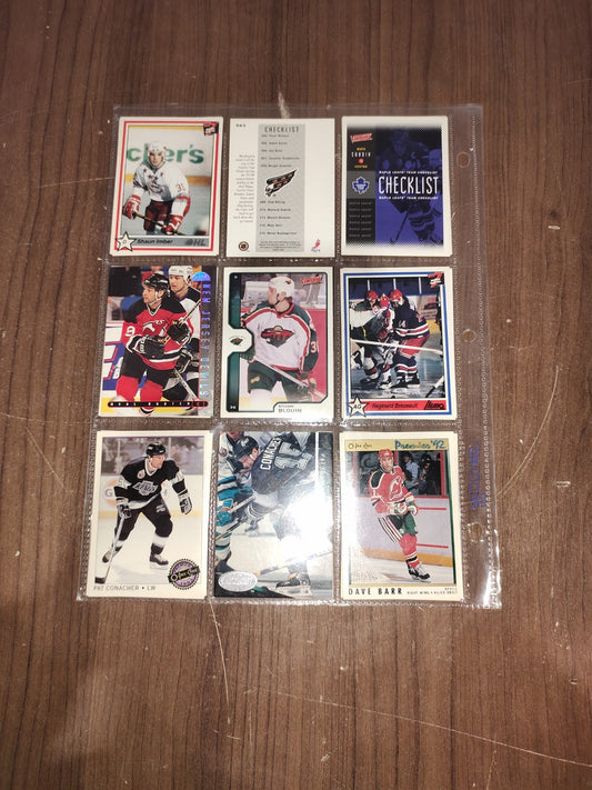 Vintage Rare Collectible - Assorted Ice Hockey Cards - Set of 18 Cards - 6