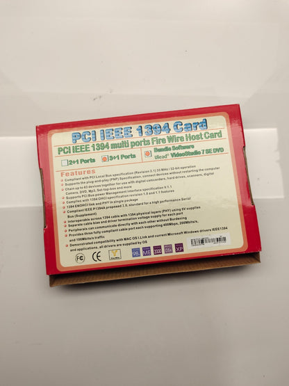 400MBPS PCI IEEE1394 Firewire Card High Speed