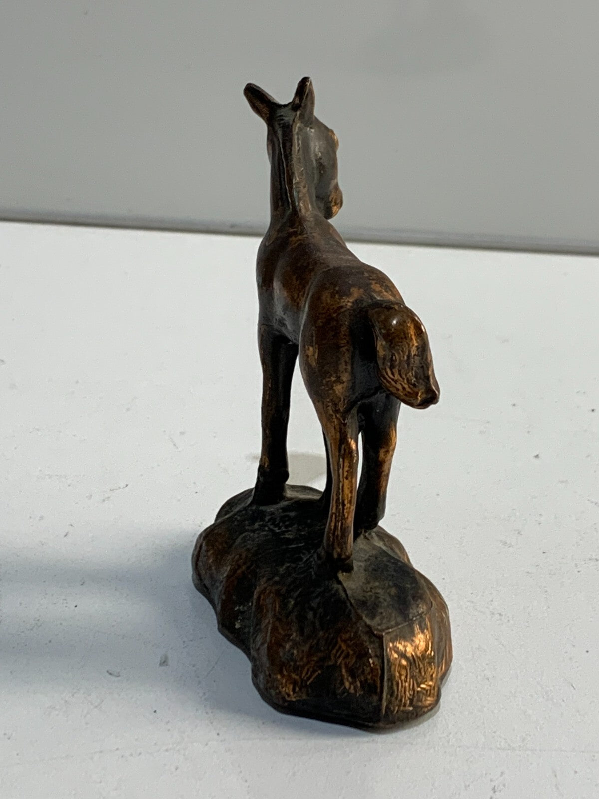 Vintage Cast Metal Copper Tone Pony Horse Foal Figurine