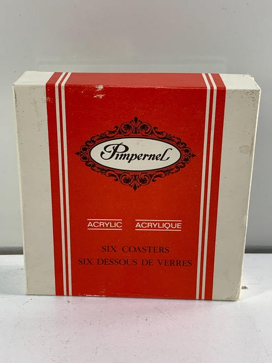 Vintage Pimpernel ACRYLIC Six Coasters