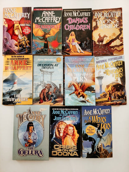 Anne McCaffrey Lot of 35 HC/PB Books Vintage 1980s-1990s