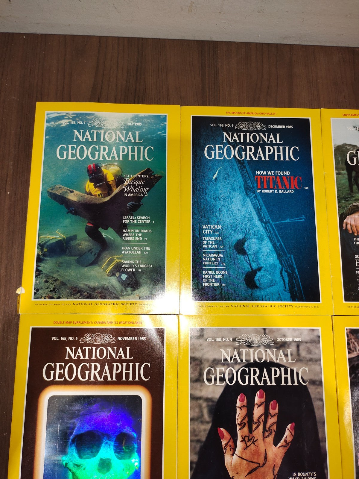 National Geographic - 1985 - July-December - Case Faux Leather - Magazines