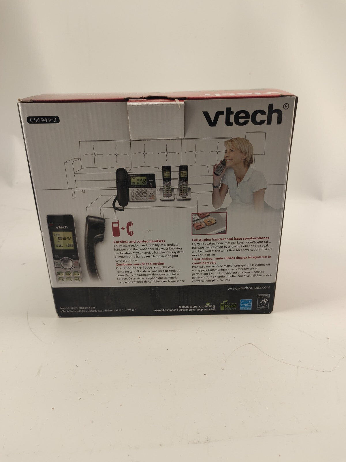 VTech DECT 6.0 Cordless Phone Answering System Bluetooth Call Block 3 Handsets